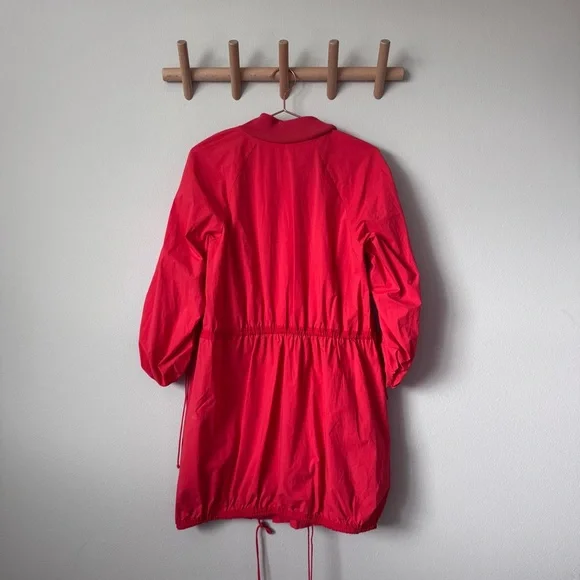 Josie Natori Red Lightweight Drawstring Utility Jacket - Picture 8 of 10